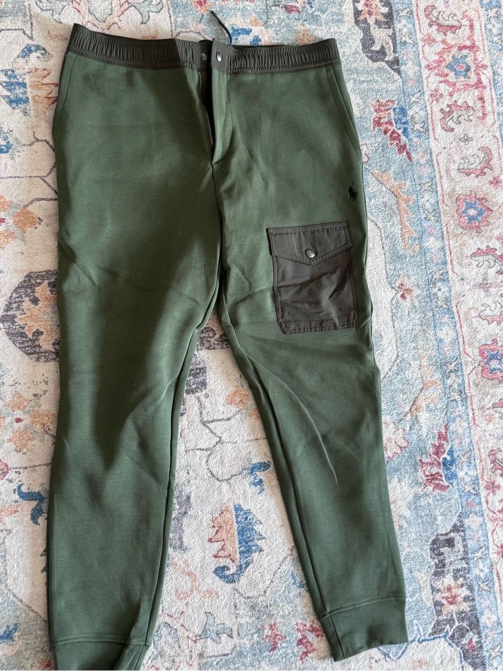 Polo by Ralph Lauren Olive Green Jogger Sweatpants with Dark Pocket